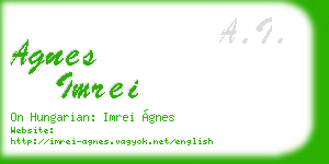 agnes imrei business card